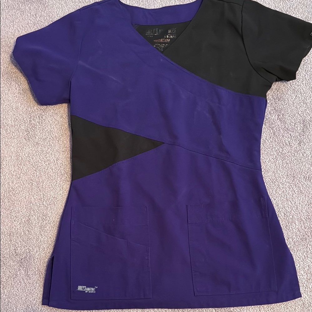 Purple and Black Women's Top